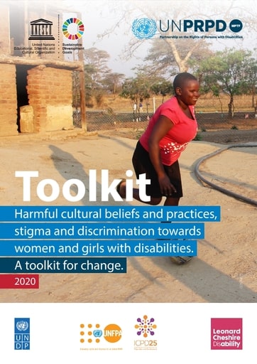 Cover image for Harmful cultural beliefs and practices, stigma and discrimination towards women and girls with disabilities: a toolkit for change bibliographic